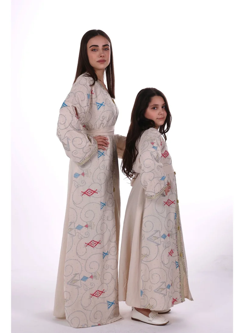 AL BENT AL SHARQIEH Mom & Daughter Embroidred jalabiya dress